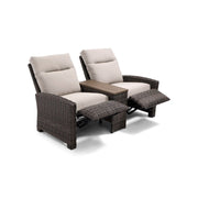 Ellis Reclining High Back Loveseat With Console Dove Acrylic - The Great Escape