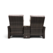 Ellis Reclining High Back Loveseat With Console Dove Acrylic - The Great Escape