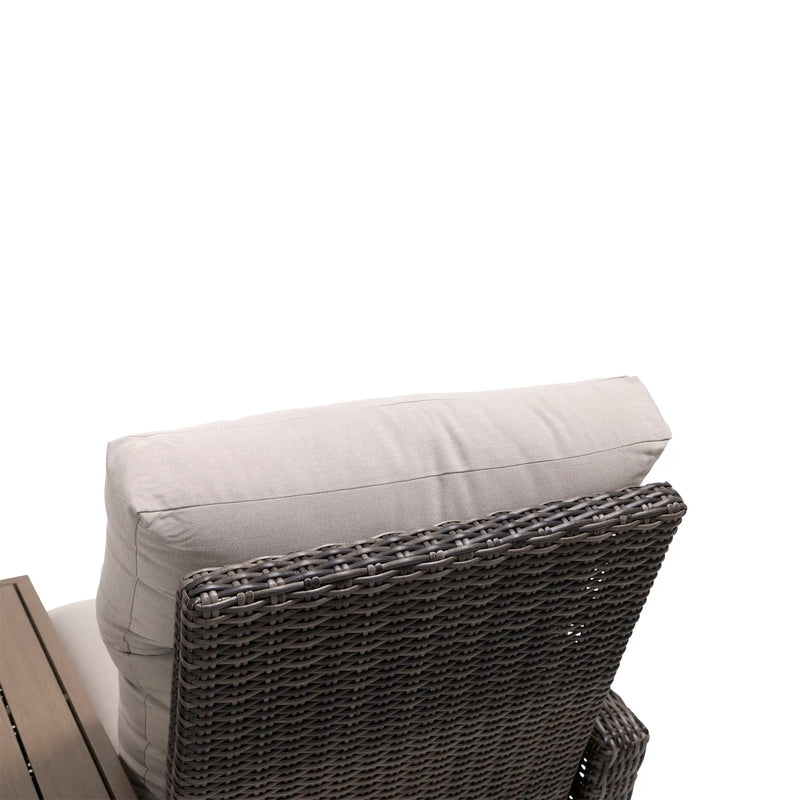 Ellis Reclining High Back Loveseat With Console Dove Acrylic - The Great Escape
