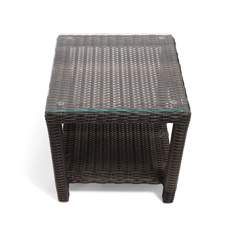 19" Square Woven End Table - The Great Escape