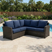 Ellis 3 Piece Sectional Group Indigo Acrylic - The Great Escape