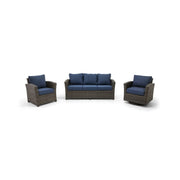 Ellis 3 Piece Indigo Acrylic Sofa Group - The Great Escape