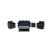 Ellis 5 Piece Indigo Acrylic Sofa Chat Group - The Great Escape
