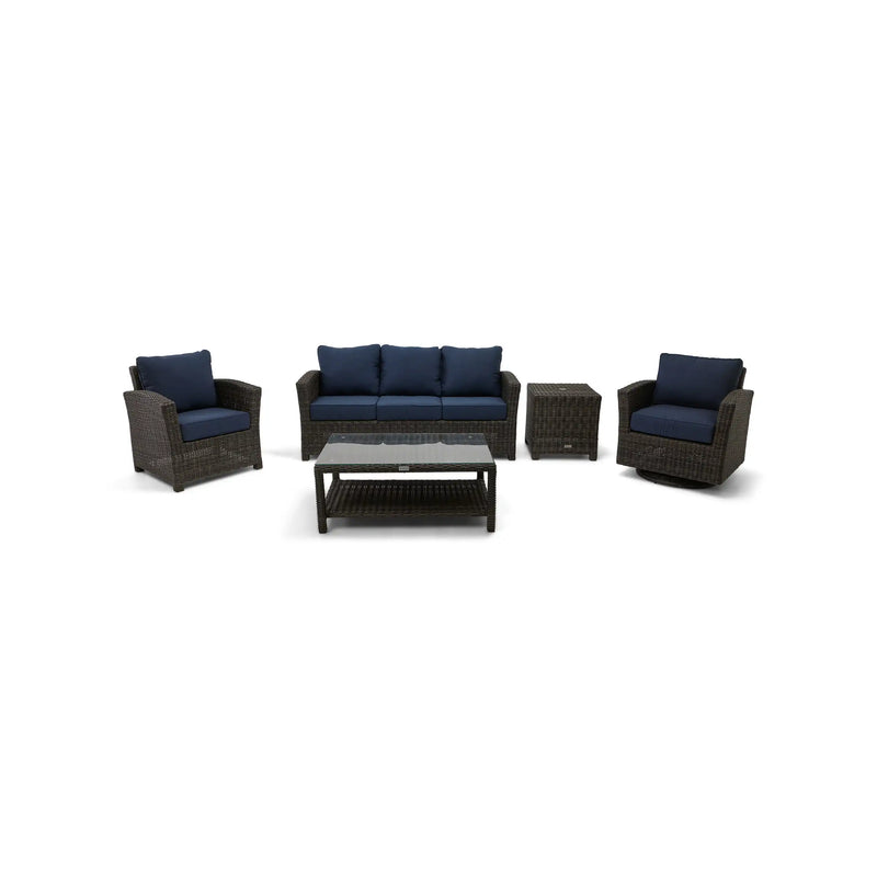 Ellis 5 Piece Indigo Acrylic Sofa Chat Group - The Great Escape