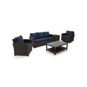 Ellis 5 Piece Indigo Acrylic Sofa Chat Group - The Great Escape
