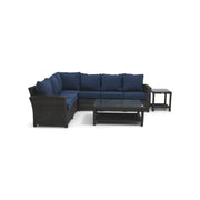 Ellis 6 Piece Sectional Chat Group Indigo Acrylic - The Great Escape