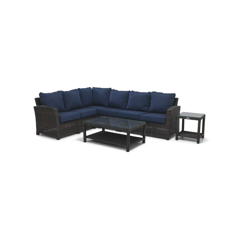 Ellis 6 Piece Sectional Chat Group Indigo Acrylic - The Great Escape