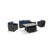 Ellis 7 Piece Indigo Acrylic Sofa Conversation Group - The Great Escape