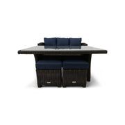 Ellis 7 Piece Indigo Acrylic Sofa Conversation Group - The Great Escape
