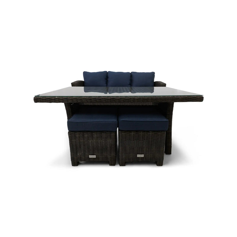 Ellis 7 Piece Indigo Acrylic Sofa Conversation Group - The Great Escape