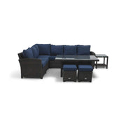 Ellis 8 Piece Sectional Chat Group Indigo Acrylic - The Great Escape