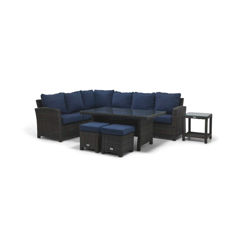 Ellis 8 Piece Sectional Chat Group Indigo Acrylic - The Great Escape