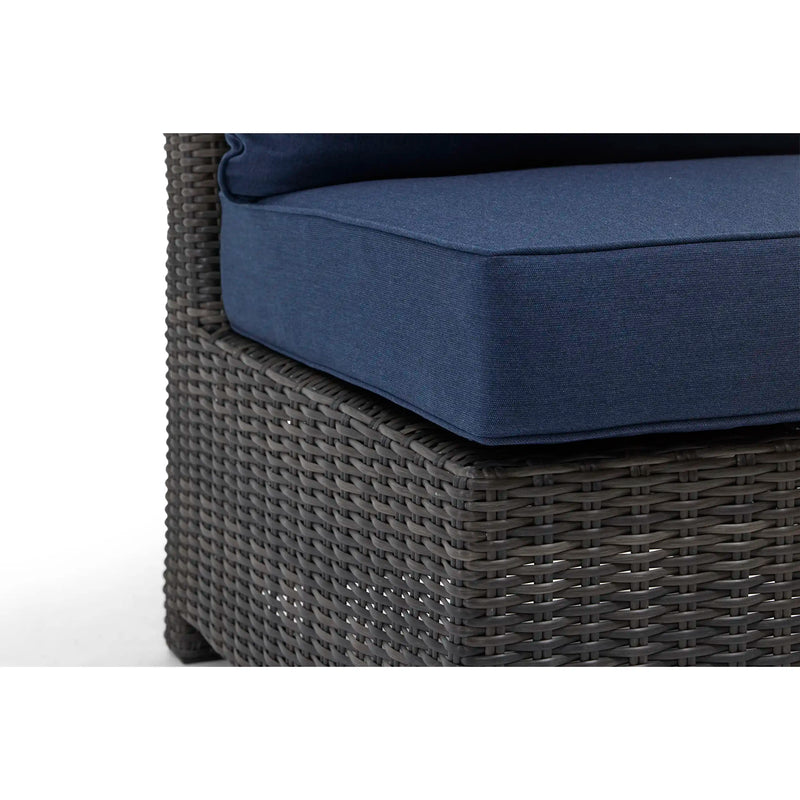 Ellis Armless Section Indigo Acrylic - The Great Escape
