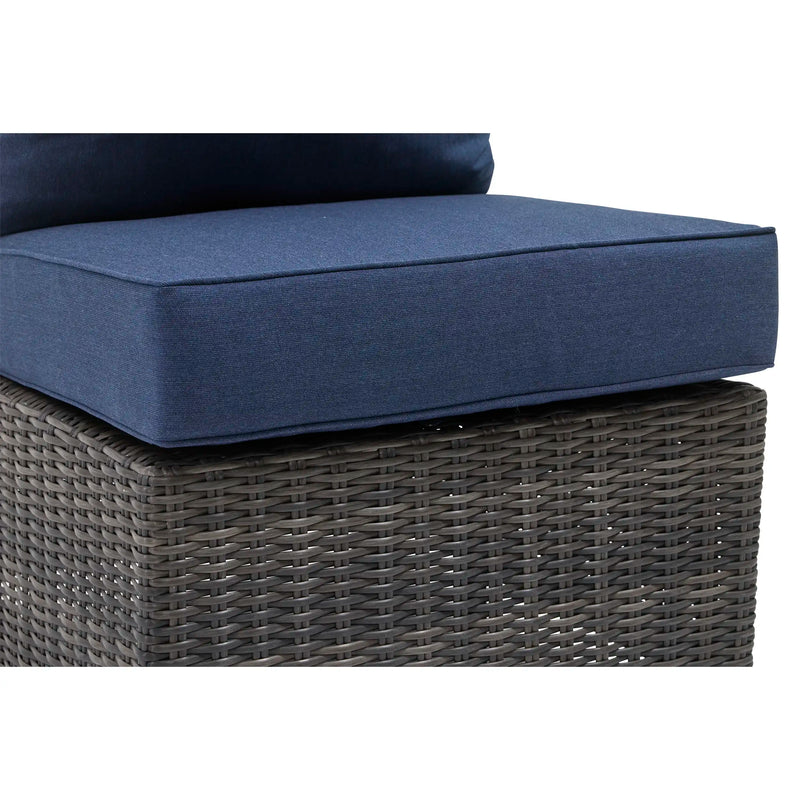Ellis Armless Section Indigo Acrylic - The Great Escape