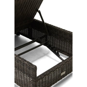 Ellis Silver Oak Woven Indigo Acrylic Chaise Lounge -  The Great Escape