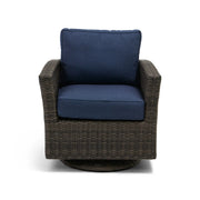Ellis Indigo Acrylic Swivel Glider - The Great Escape