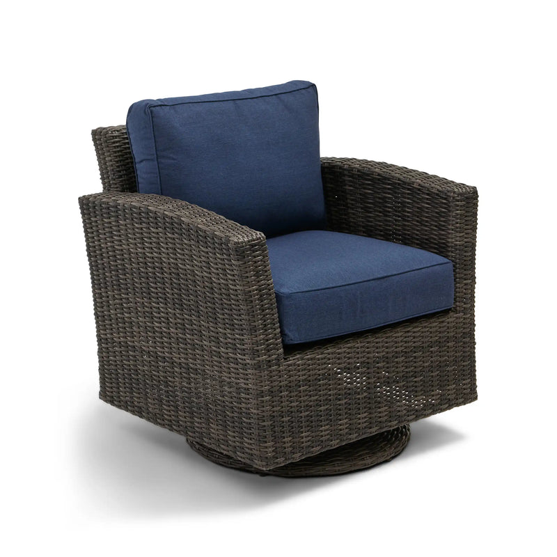 Ellis Indigo Acrylic Swivel Glider - The Great Escape