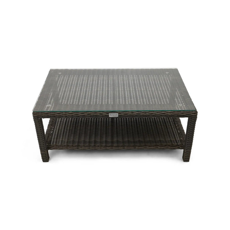 Ellis Silver Oak 20"x40" Rectangle Woven Coffee Table - The Great Escape