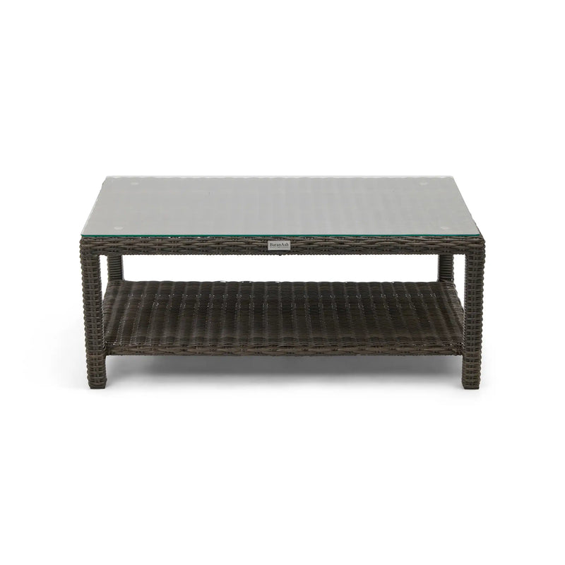 Ellis Silver Oak 20"x40" Rectangle Woven Coffee Table - The Great Escape