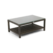 Ellis Silver Oak 20"x40" Rectangle Woven Coffee Table - The Great Escape