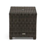 Ellis Silver Oak 22" Square Umbrella Woven End Table - The Great Escape