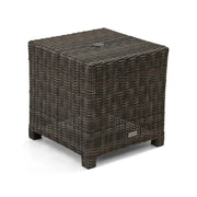 Ellis Silver Oak 22" Square Umbrella Woven End Table - The Great Escape