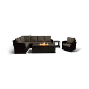 Ellis 7 Piece Sectional Firepit Chat Group Dove Acrylic - The Great Escape