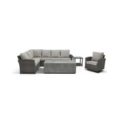 Ellis 7 Piece Sectional Firepit Chat Group Dove Acrylic - The Great Escape