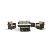 Ellis 7 Piece Dove Acrylic Sofa Conversation Group - The Great Escape