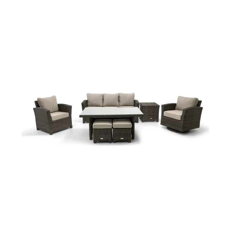 Ellis 7 Piece Dove Acrylic Sofa Conversation Group - The Great Escape