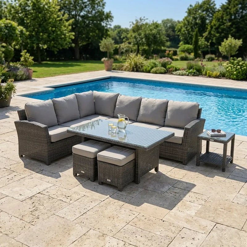Ellis 8 Piece Sectional Chat Group Dove Acrylic - The Great Escape