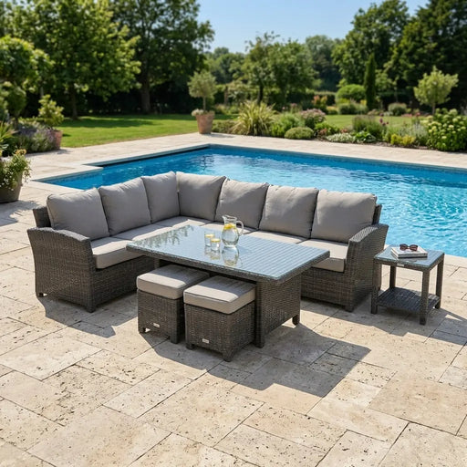 Ellis 8 Piece Sectional Chat Group Dove Acrylic - The Great Escape