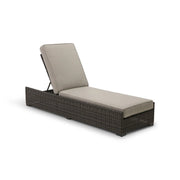 Ellis Silver Oak Woven Dove Acrylic Chaise Lounge - The Great Escape