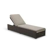Ellis Silver Oak Woven Dove Acrylic Chaise Lounge - The Great Escape