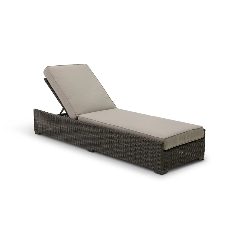 Ellis Silver Oak Woven Dove Acrylic Chaise Lounge - The Great Escape