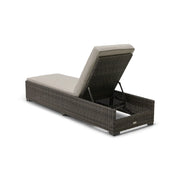 Ellis Silver Oak Woven Dove Acrylic Chaise Lounge - The Great Escape