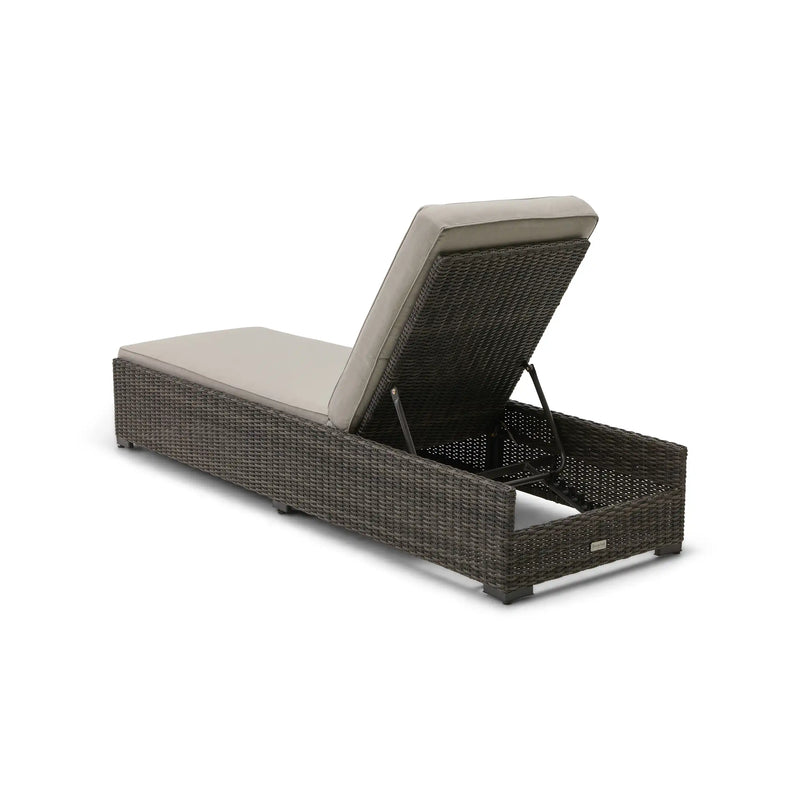 Ellis Silver Oak Woven Dove Acrylic Chaise Lounge - The Great Escape