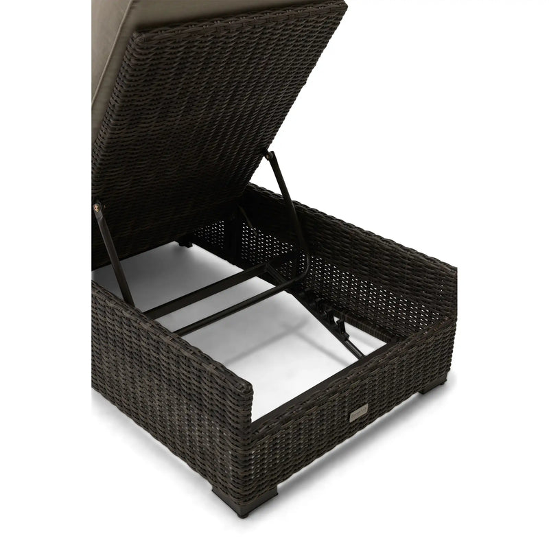 Ellis Silver Oak Woven Dove Acrylic Chaise Lounge - The Great Escape