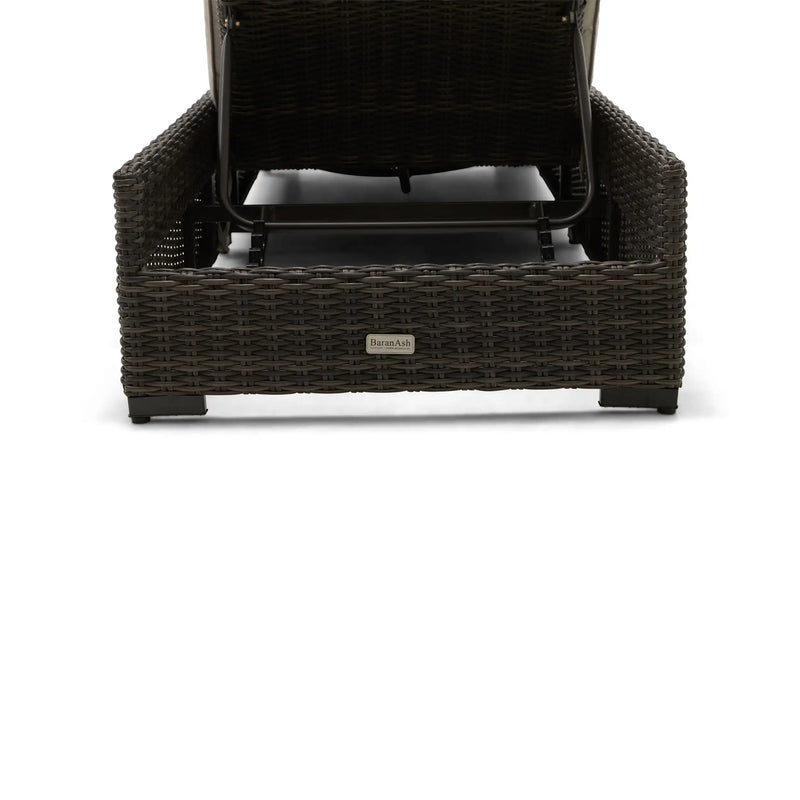 Ellis Silver Oak Woven Dove Acrylic Chaise Lounge - The Great Escape