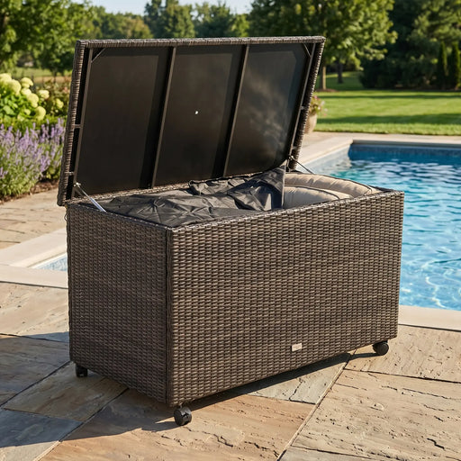Ellis Silver Oak Woven Storage Chest - The Great Escape
