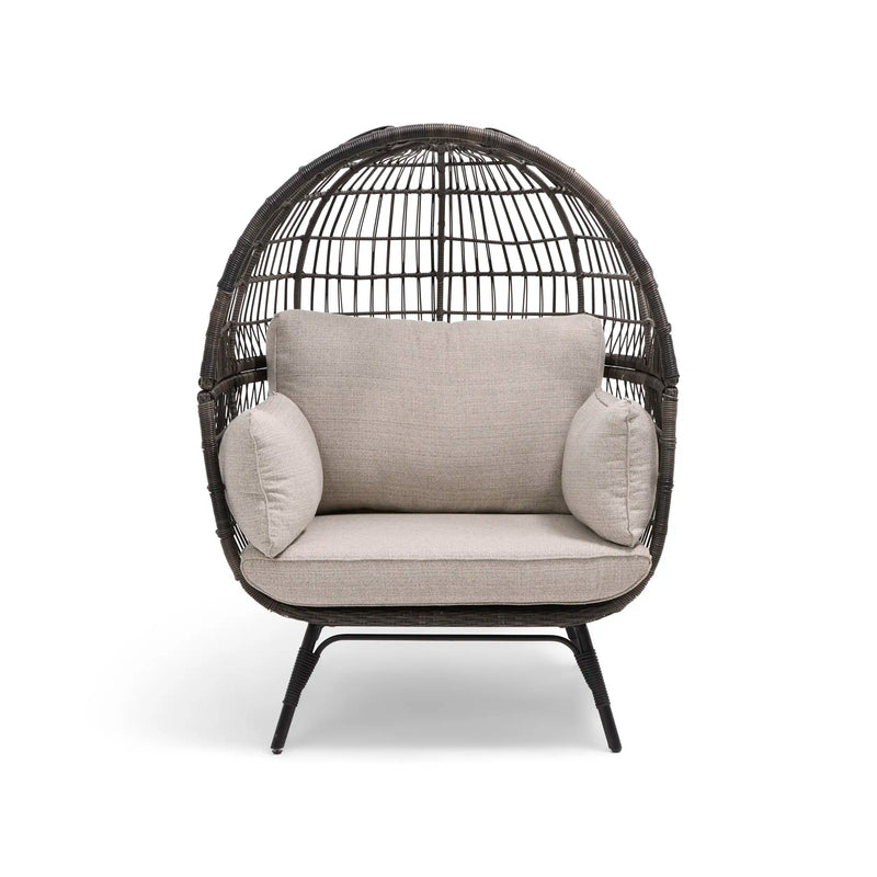 Asher Silver Oak XL Stationary Egg Chair - The Great Escape
