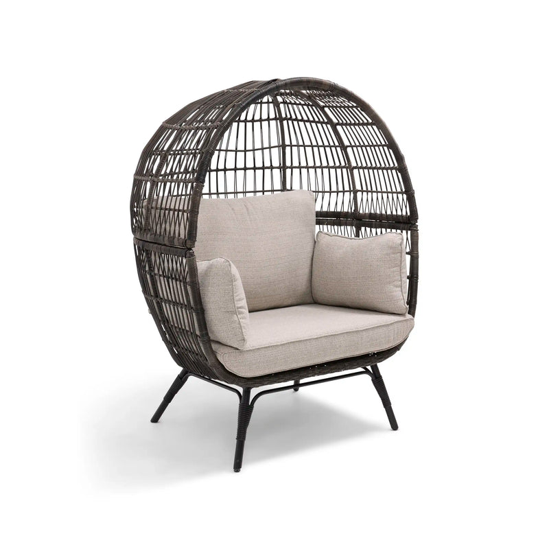 Asher Silver Oak XL Stationary Egg Chair - The Great Escape