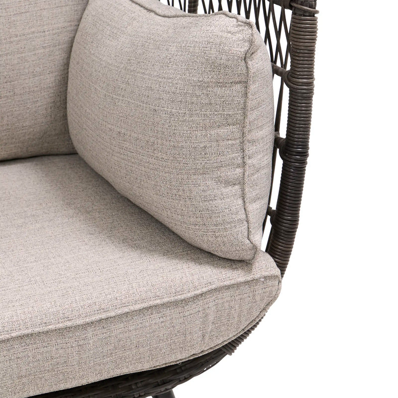 Asher Silver Oak XL Stationary Egg Chair - The Great Escape