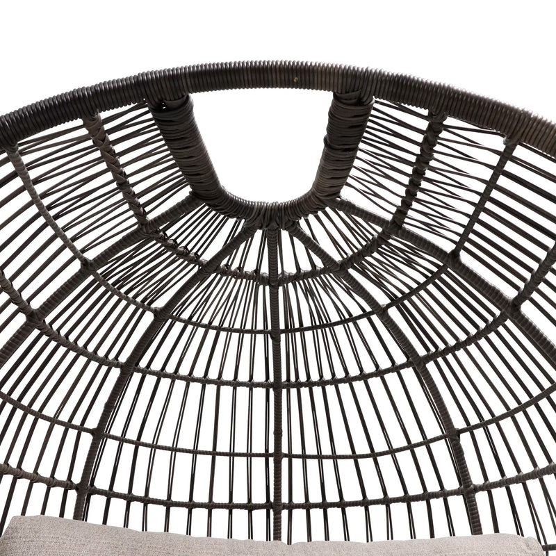 Asher Silver Oak XL Stationary Egg Chair - The Great Escape