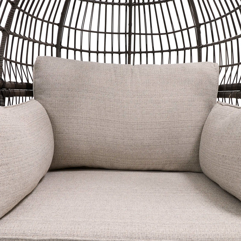 Asher Silver Oak XL Stationary Egg Chair - The Great Escape