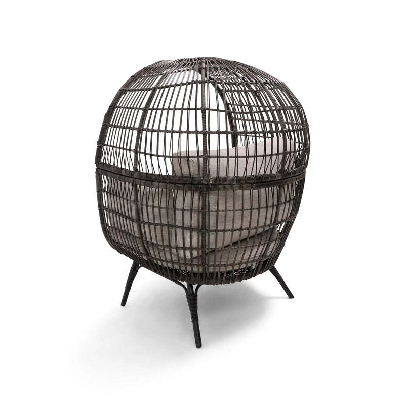 Asher Silver Oak XL Stationary Egg Chair - The Great Escape