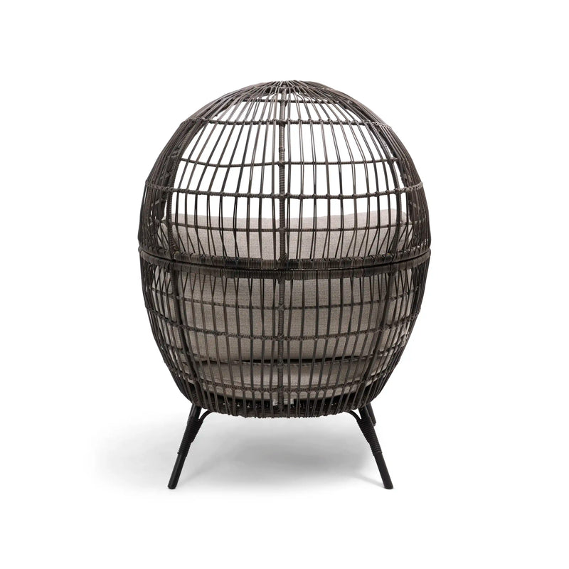 Asher Silver Oak XL Stationary Egg Chair - The Great Escape