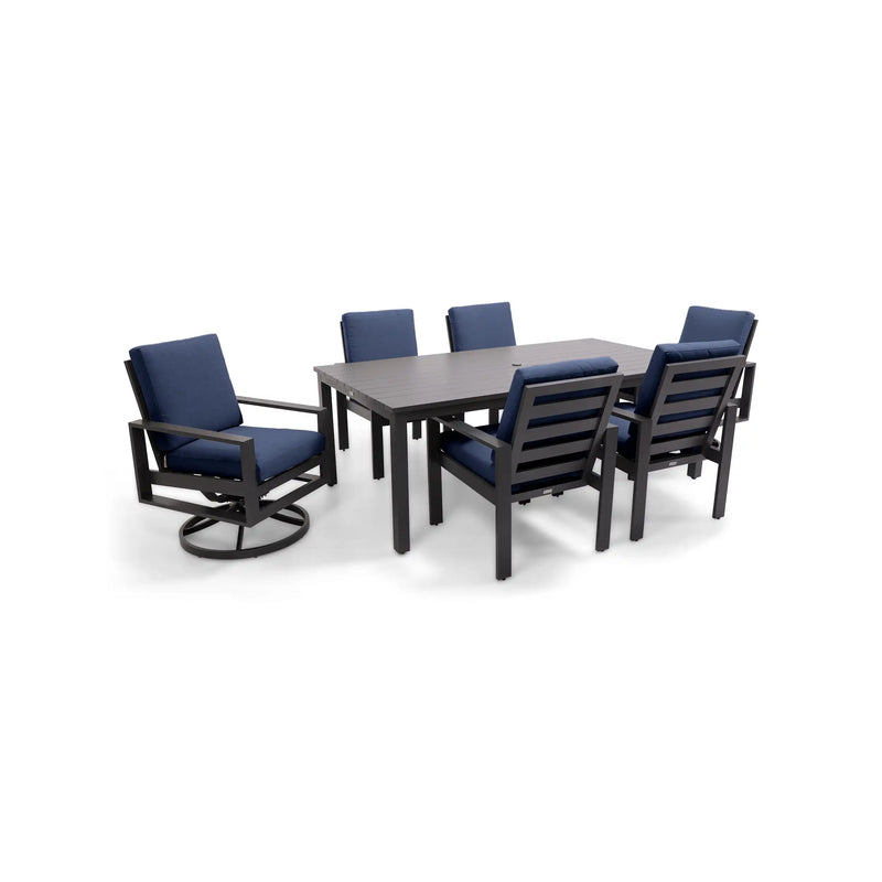 Sutton Cushioned 7 Piece Dining Group Indigo - The Great Escape