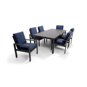 Sutton Cushioned 7 Piece Dining Group Indigo - The Great Escape