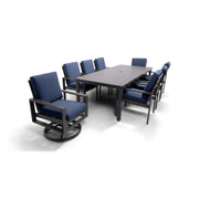 Sutton Cushioned 9 Piece Dining Group Indigo - The Great Escape